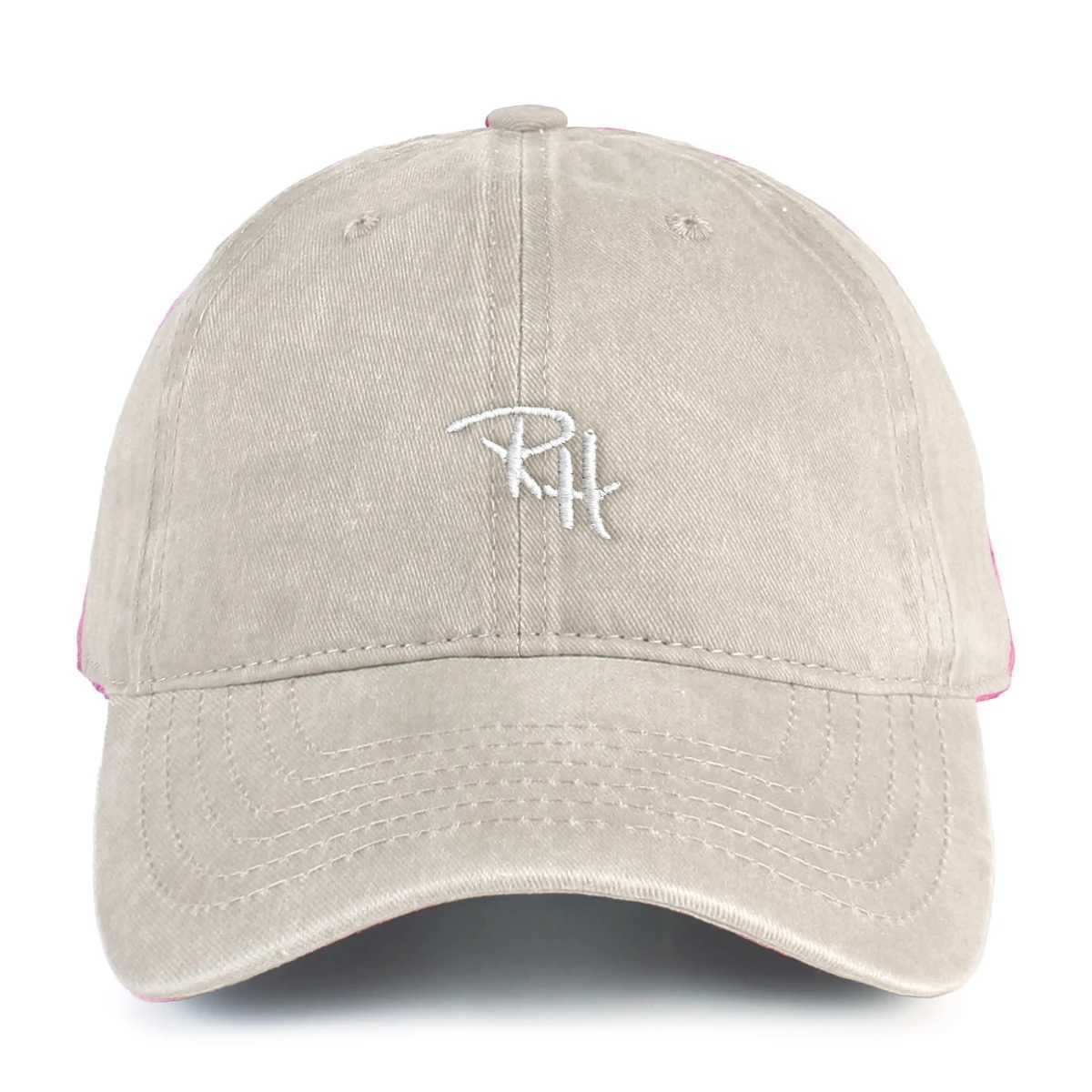 A RH Letter Embroidery Baseball Cap Vintage Washed Distressed Peaked Cap Suitable For Beach And Sunshine To Avoid Burning RooX240930
