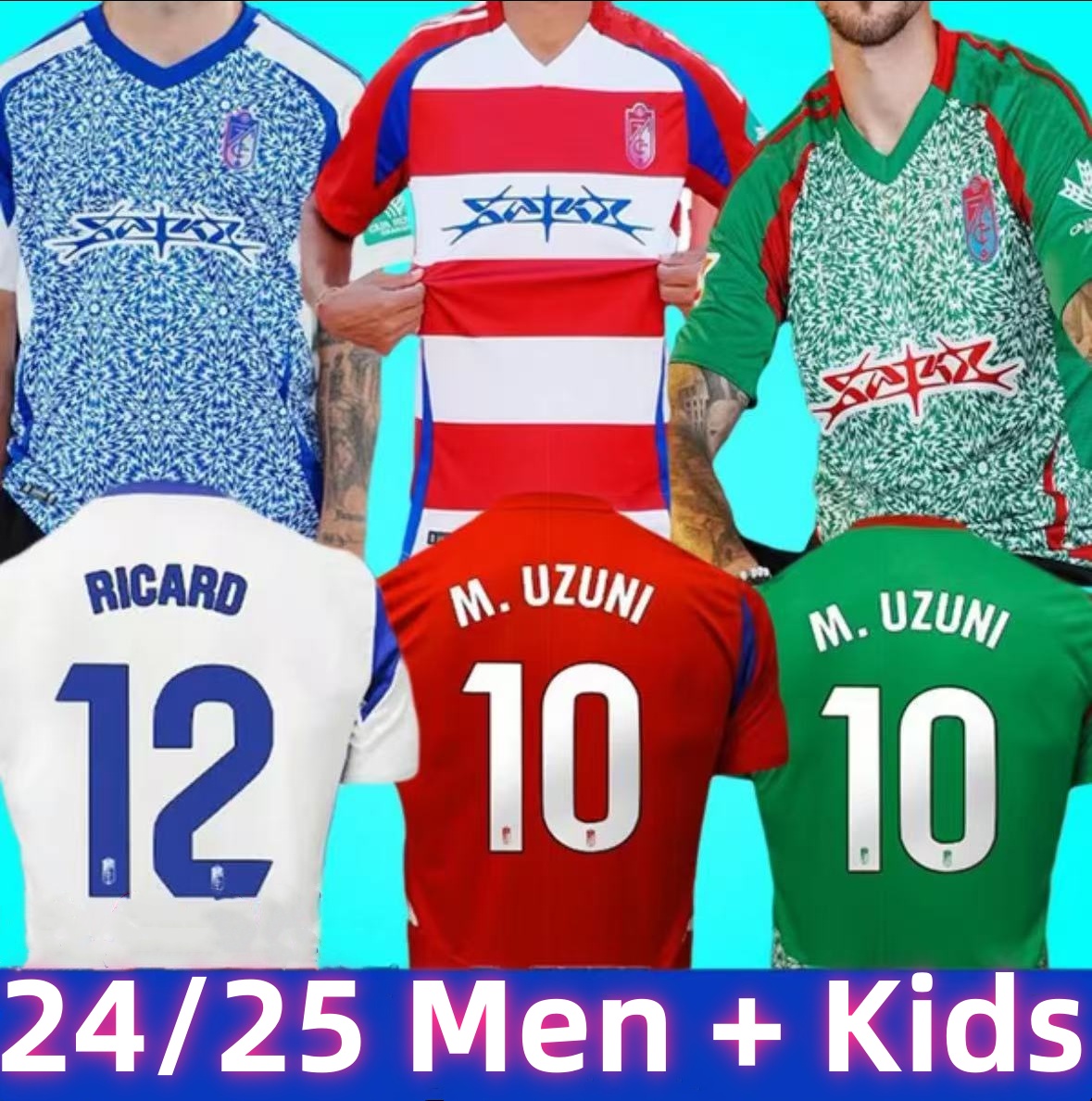 24 25 Granada CF soccer jerseys CALLEJON A.PUERTAS WEISSMAN SORO UZUNI 2024 2025 Granada Jusus Vallejo shon football shirt BRYAN BICARD F.DIEDHIOU C.NEVA Men Kids Kit
