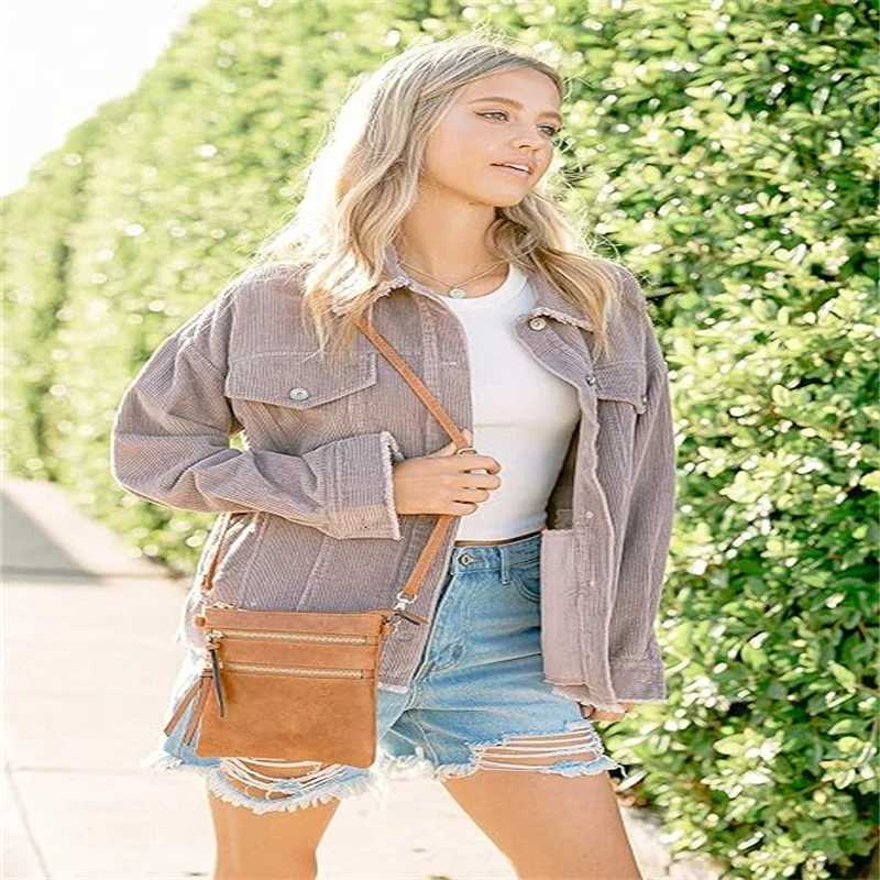 Women PU Leather Shoulder Bag Strap Crossbody Bag Casual Small Handbag Pocket Ladies Designer Zipper Female Messenger PurseXJ240928