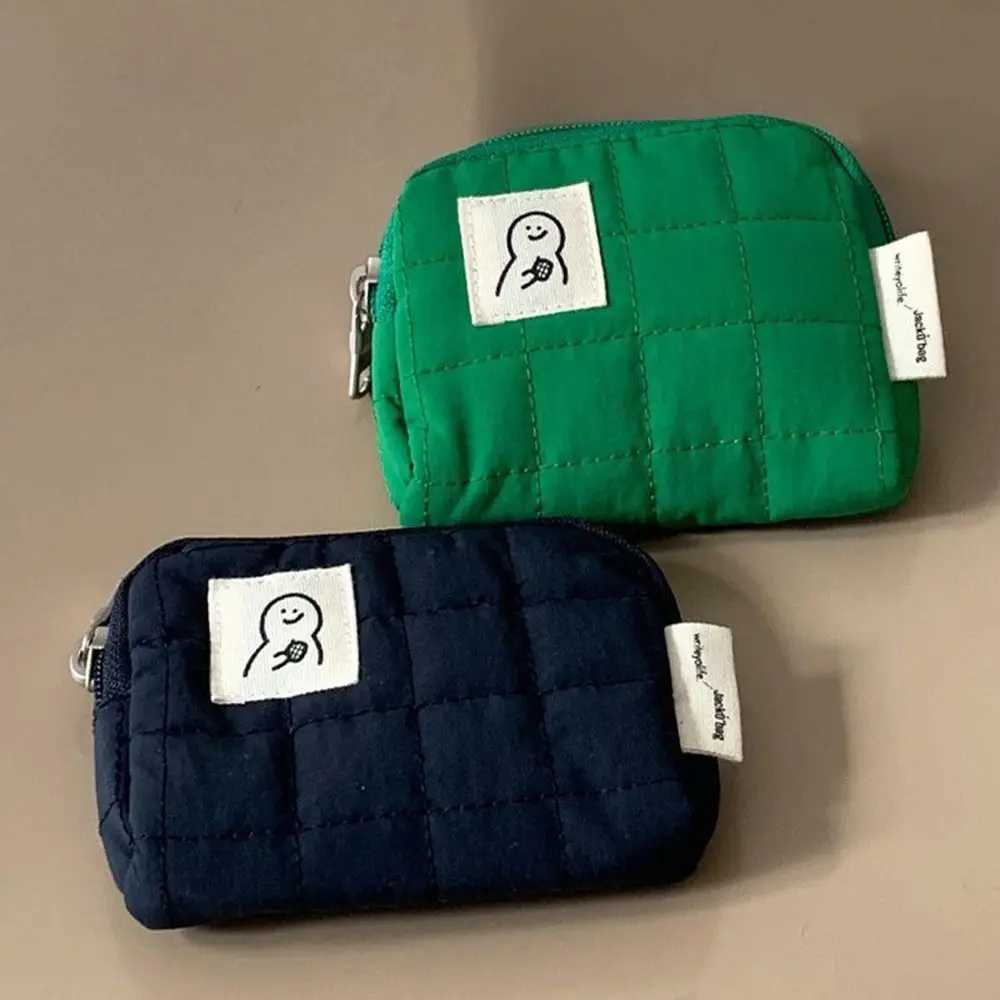 Cute Mini Makeup Bag Zipper Solid Korean Storage Bag Handbag Portable Womens Clutch Bag Travel Supplies M240930