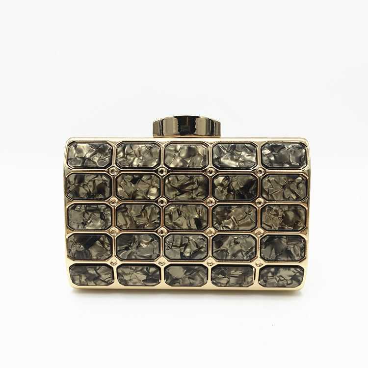 Clutch Bag Canli New Acrylic Small Square Bag Dinner Bag Banquet Bag Hand Designer Bag Fashion Evening Bag 240920