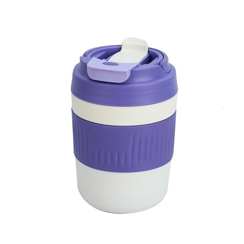 Simple internet celebrity portable water summer girls' thick double drinking straw cup, aron student gift cup