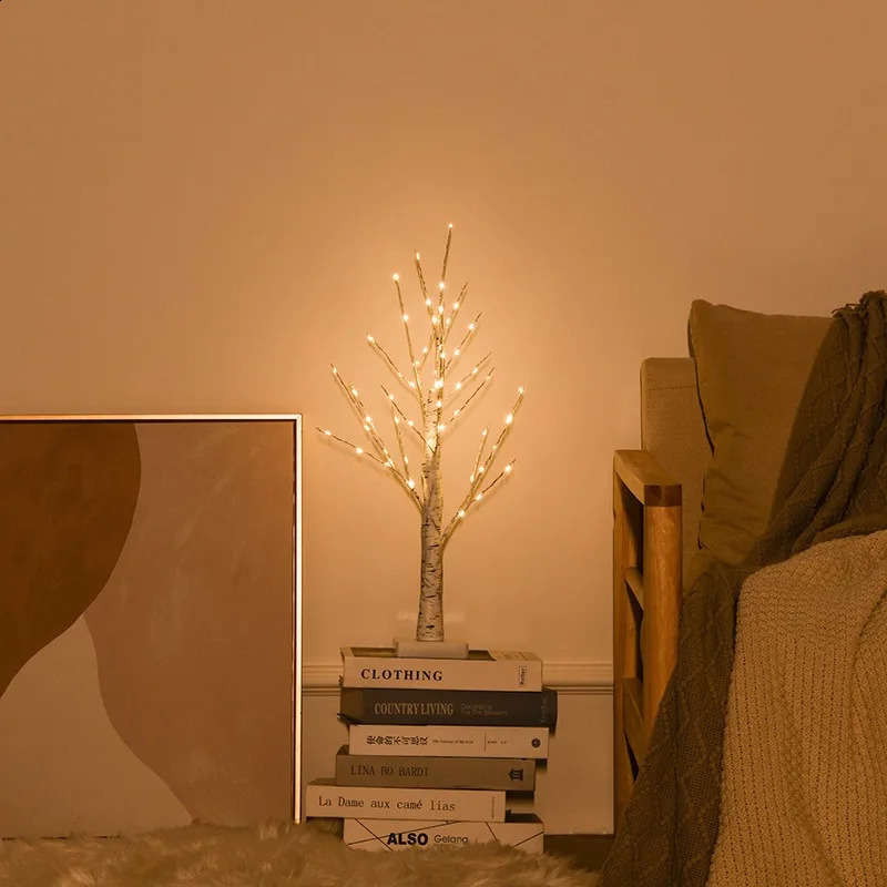LED Birch Bedroom Light for Landscape Lighting Decoration Home Room Years and Christmas Gift 240929
