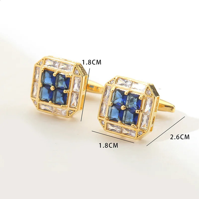 Men Wedding Cufflinks Zircon Rhinestone Mens Business Banquet Office Suit Accessories Buttons Fashion French Shirts Cuff Links 240921