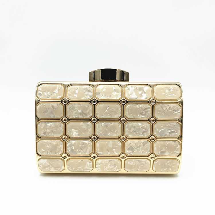 Clutch Bag Canli New Acrylic Small Square Bag Dinner Bag Banquet Bag Hand Designer Bag Fashion Evening Bag 240920
