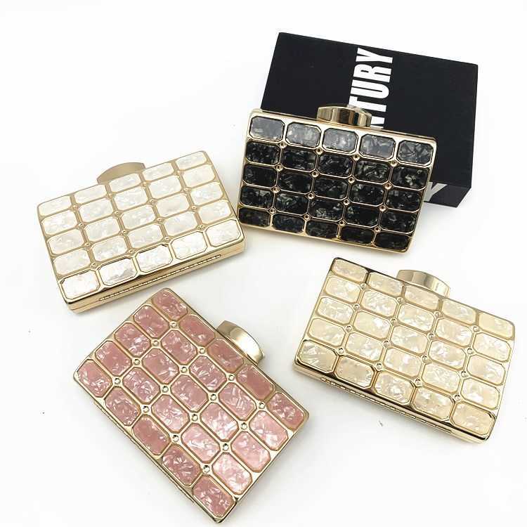 Clutch Bag Canli New Acrylic Small Square Bag Dinner Bag Banquet Bag Hand Designer Bag Fashion Evening Bag 240920