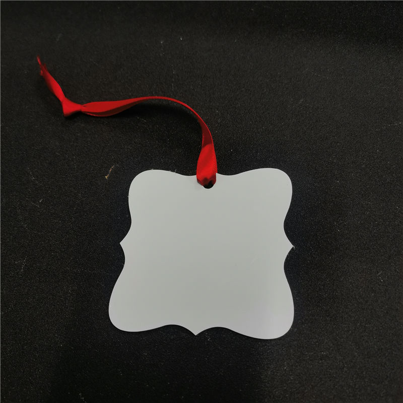 sublimation blank round aluminum christmas ornaments two sided printing decorations