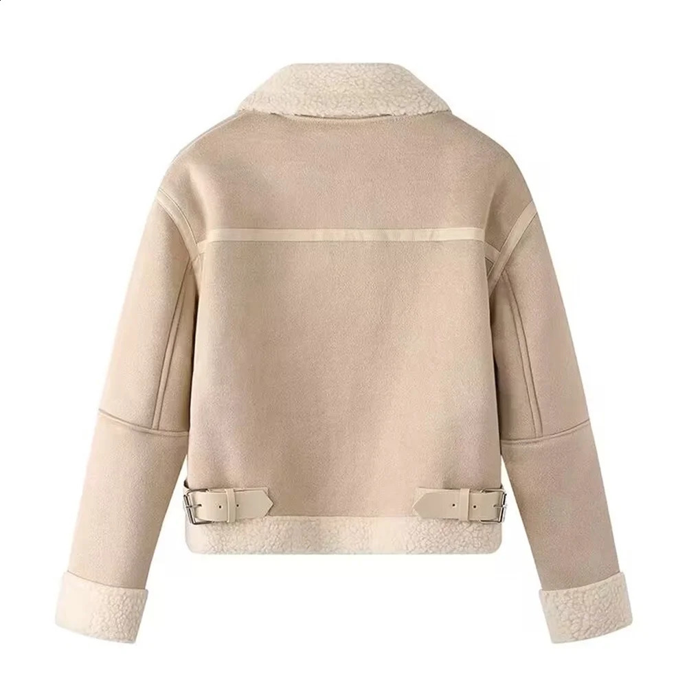 Winter Womens European and American Style Fur Integrated Doublesided Short Jacket