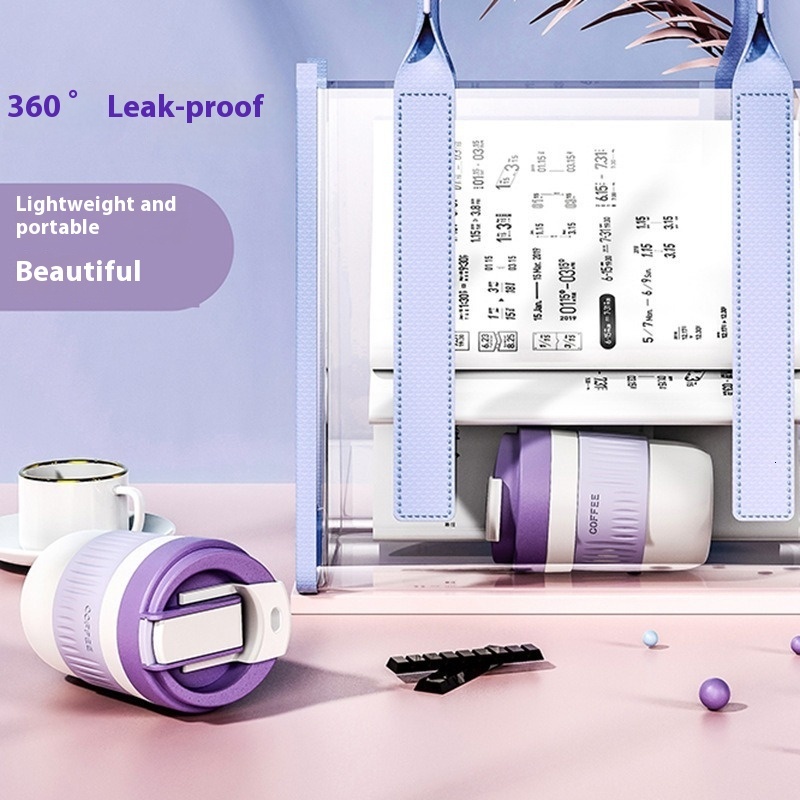 Simple internet celebrity portable water summer girls' thick double drinking straw cup, aron student gift cup