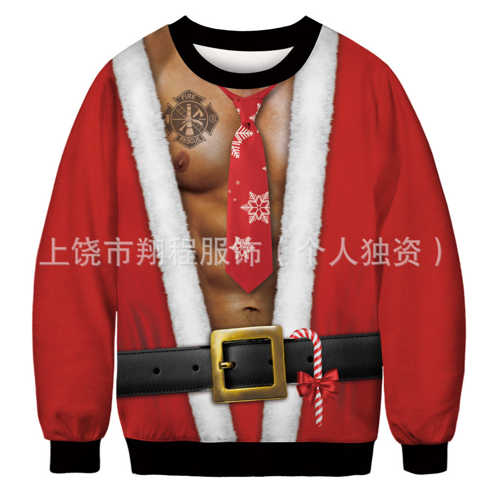 Grinch Green Fur Strange Round Neck Sweater Men 3D Digital Printing Casual Long Sleeve Underlay for Women