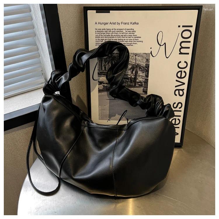 Shoulder Bags Fashion 2024 Women's Underarm Dumpling Buns Hobos Large Capacity Totes Leather Brand