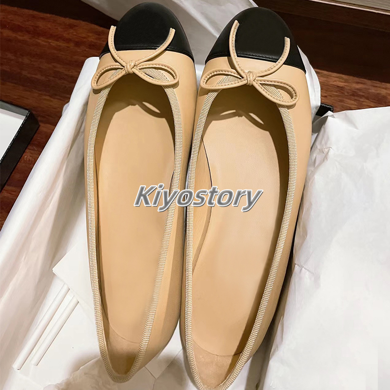 Ballet Flats Shoes women slingback heels Luxury Sandals dress shoes Ballet shoes flats shoes leather letter bow Ballerina shoes black leather loafers 35-42