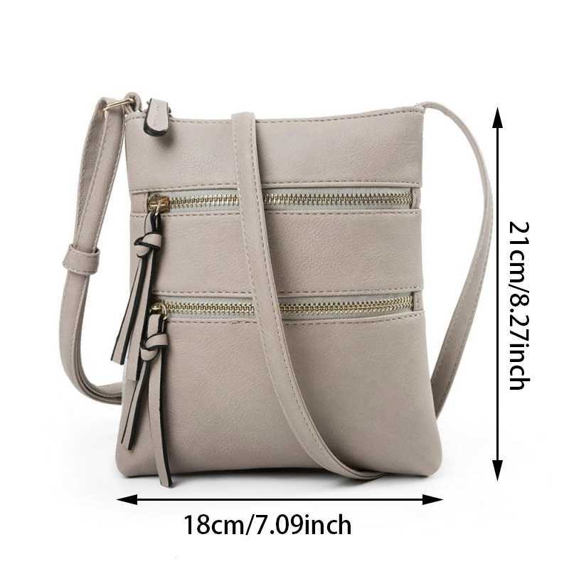 Women PU Leather Shoulder Bag Strap Crossbody Bag Casual Small Handbag Pocket Ladies Designer Zipper Female Messenger PurseXJ240928