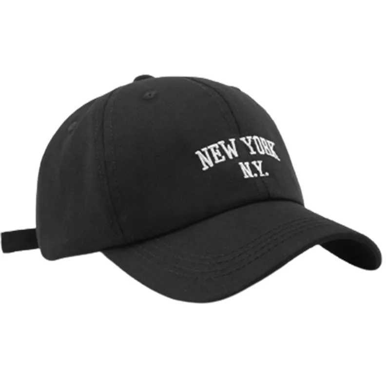 Fashion NEW YORK Letter Cap for Women Mens Baseball Cap Sports Sun Hat Kpop Soft Snapback Retro Hip-Hop Cotton HatsX240930