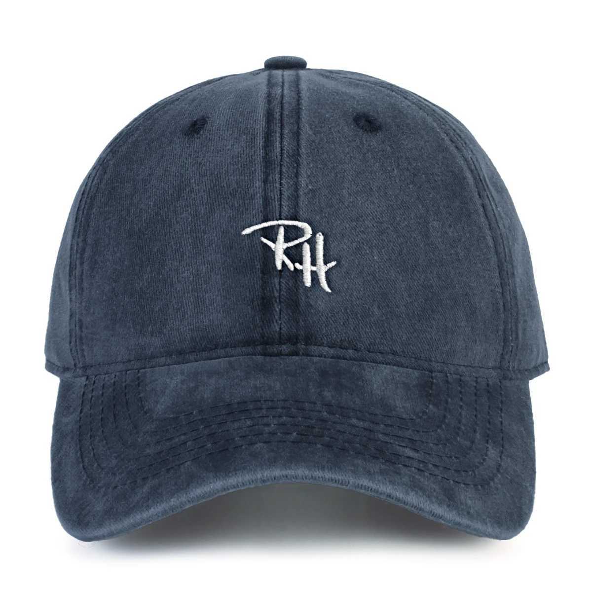 A RH Letter Embroidery Baseball Cap Vintage Washed Distressed Peaked Cap Suitable For Beach And Sunshine To Avoid Burning RooX240930