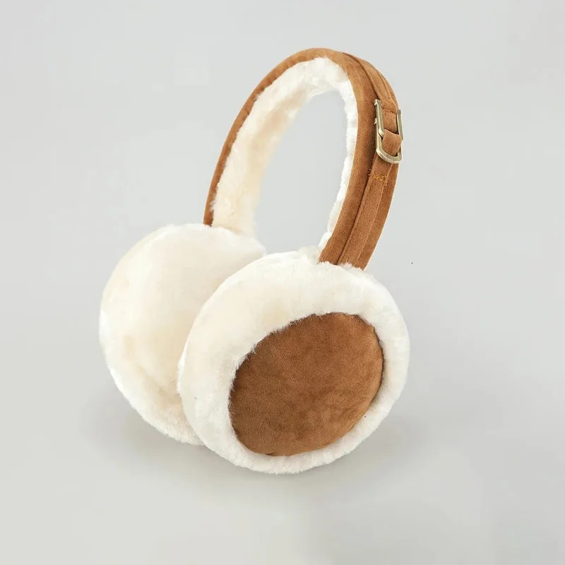 Plush Wool Ear Muffs Fashion Solid Color Soft Faux Fur Cold Protection Earflap Winter Outdoor Woman Skiing Warmer Furry Earmuff 240930