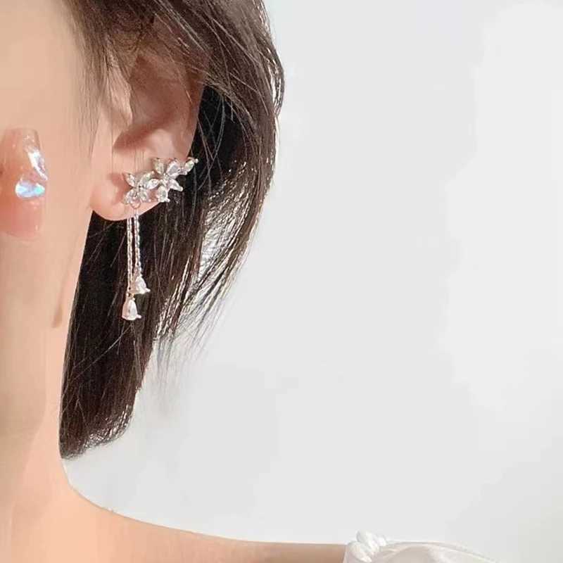 New 925 Sterling Silver Long Tassel Earrings Charm Exquisite Floral Women Earrings Beautiful Jewelry for Friends Birthday GiftX240928