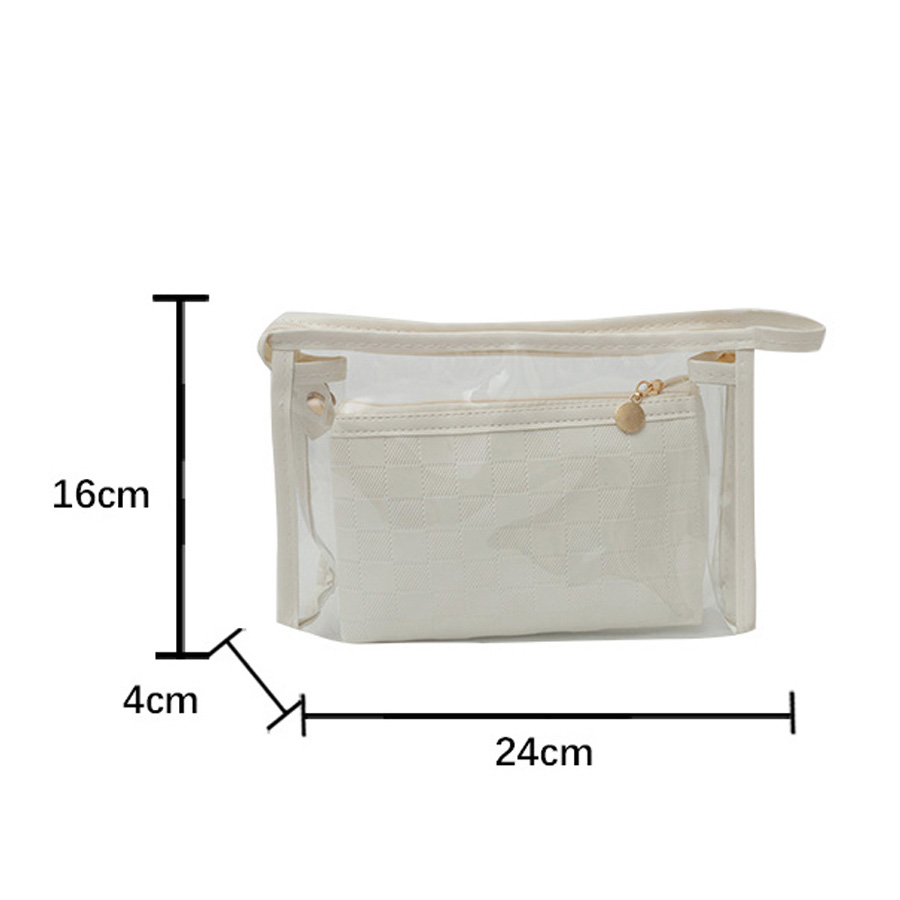 Cosmetics Storage Bag The Tote Bag Pvc Transparent Cosmetic Bag Ins Style Travel Portable Waterproof Handheld Wash Bag Skin Care