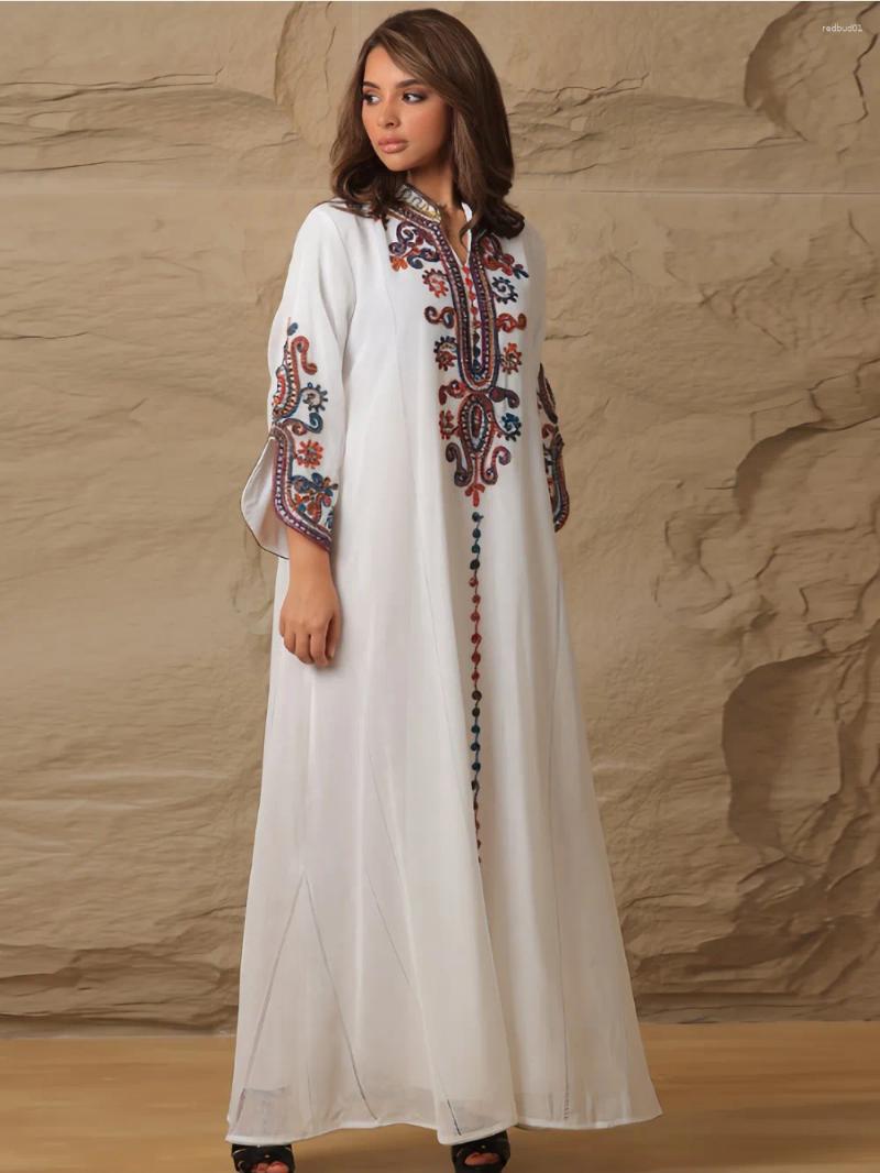 Ethnic Clothing Muslim Abaya For Women Party Dresses Embroidery Long Robe Eid Ramadan Dubai Abayas Kaftan Arab Jalabiya Modest Vest