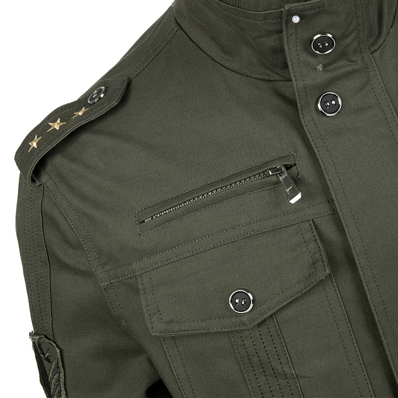 Autumn and winter new clothing military fan cotton plush work clothes oversized jacket men's fashion trend