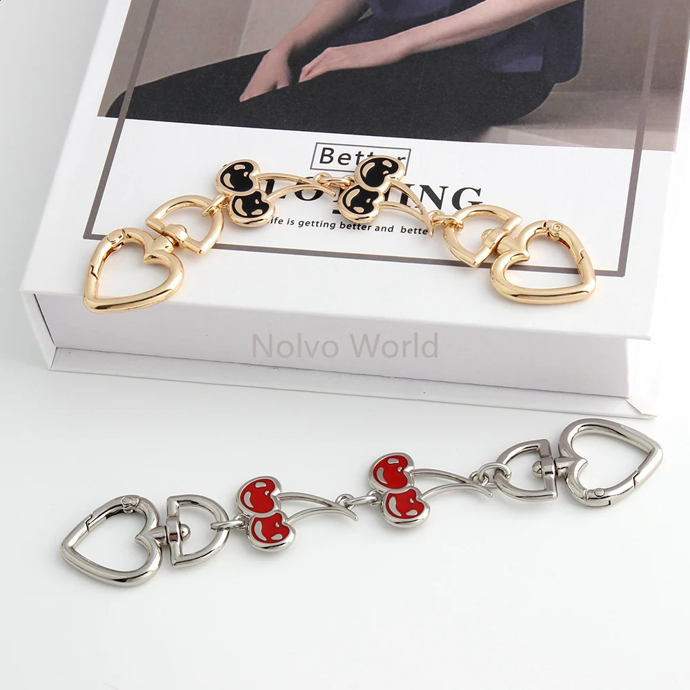 Gold and silver 105CM16CM cherrybow shaped extension chain for clutch handbag wallet strap accessories 240926