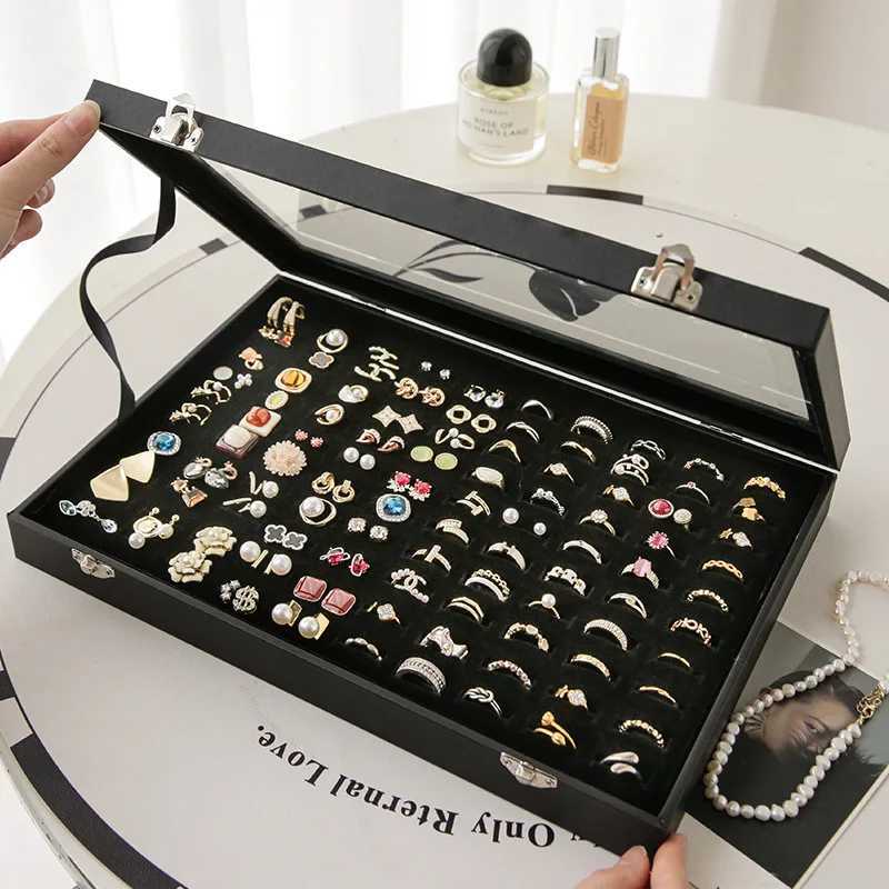 Transparent Bead Box Necklace Ring Earrings Jewelry Display Organizer BoxTray Holder Jewelry Box Y240930