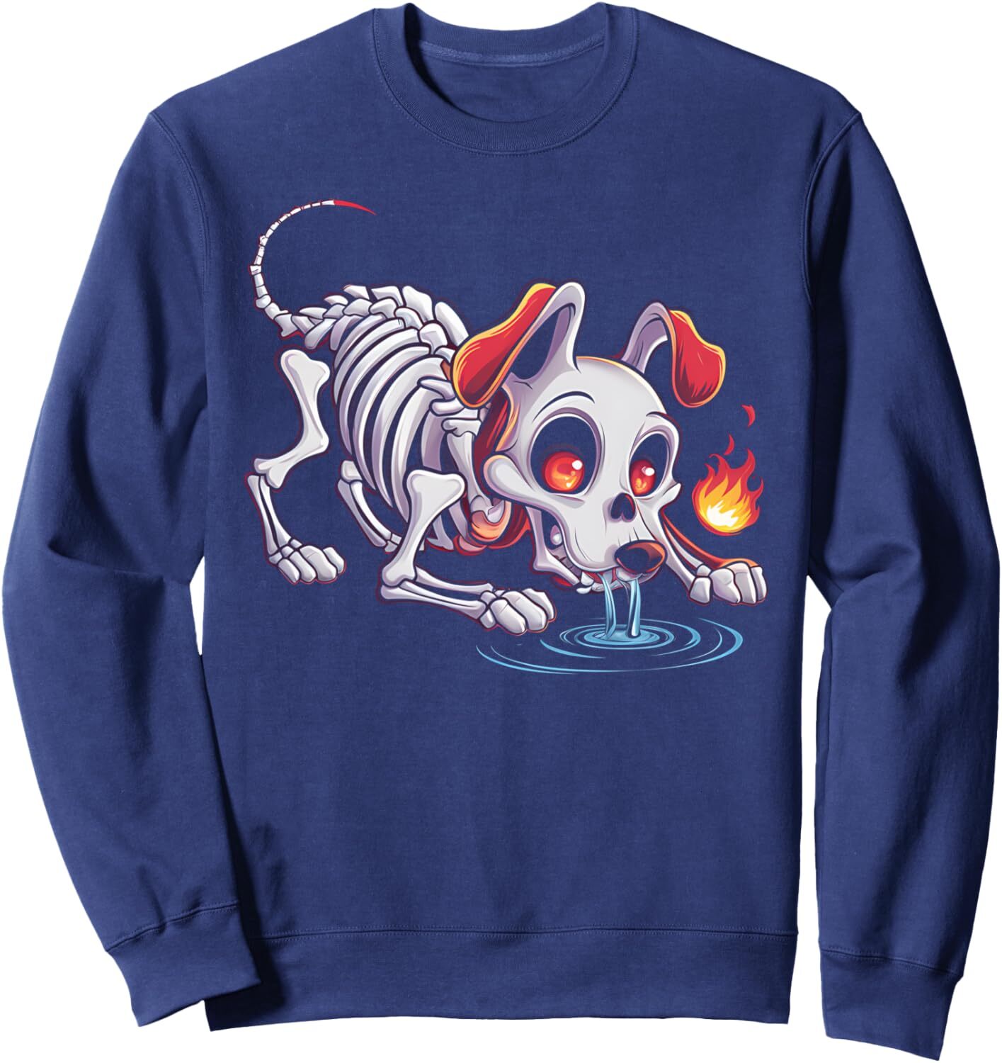 Long Sleeve Shirts for Men sweatshirt Skeleton Dog Halloween Costume Scary Spooky Dog Owner Sweatshirt Streetwear Casual tops clothes