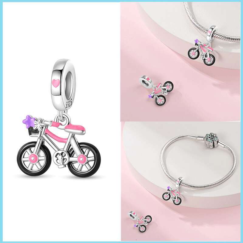 925 Sterling Silver Luminous Apple Lantern Elf Deer Pendant Balloon Rainbow Donut Charms Beads Fit Bracelets DIY Jewelry For Women Luxury Designer jew