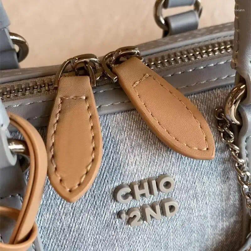 Shoulder Bags Fashion Pillow Lady Blue Canvas Denim Leisure Versatile Handheld Trend Commuter Crossbody 8ff4
