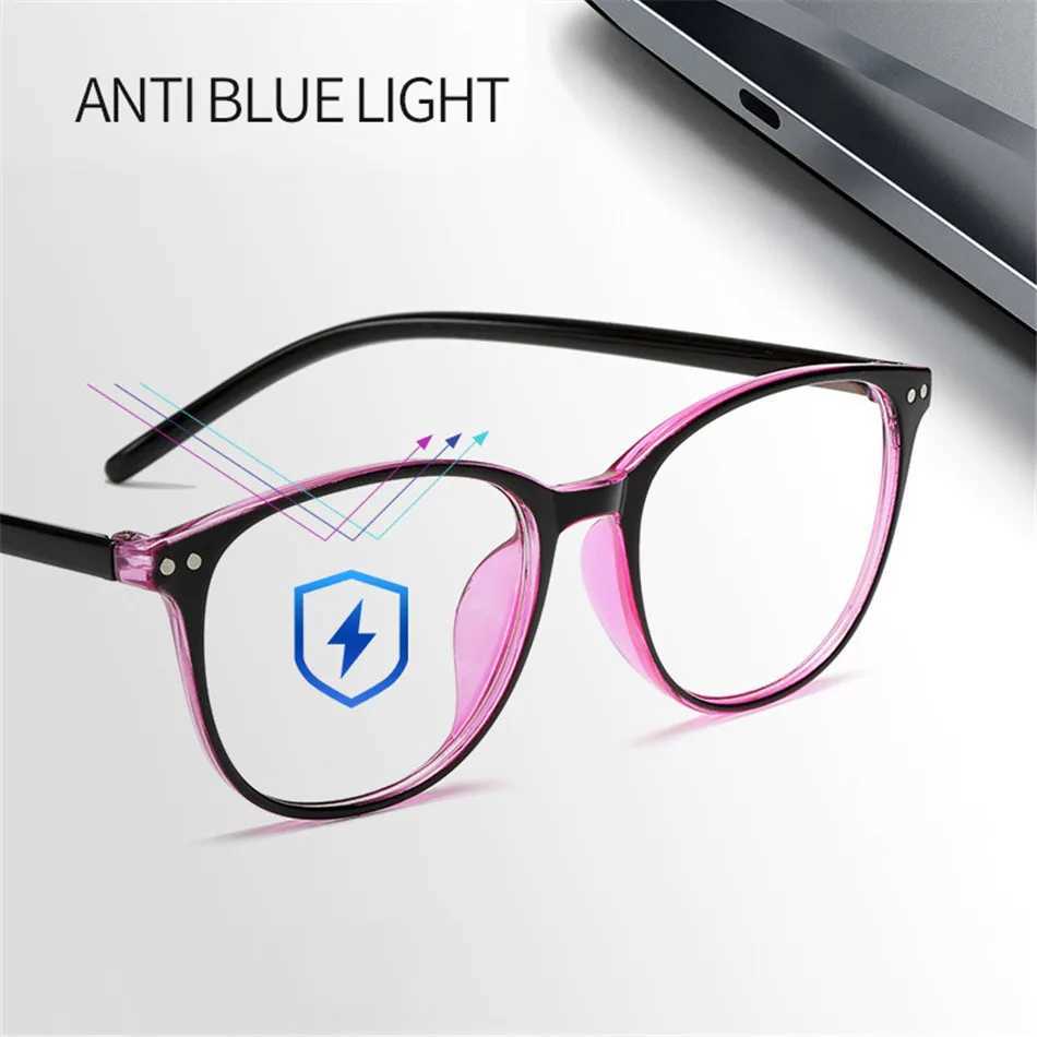 Anti Blue Light Computer Reading Glasses Women Men Ultralight Round Reading Presbyopic Glasses Diopters +1.0 1.5 2.0 2.5 3XJ240907