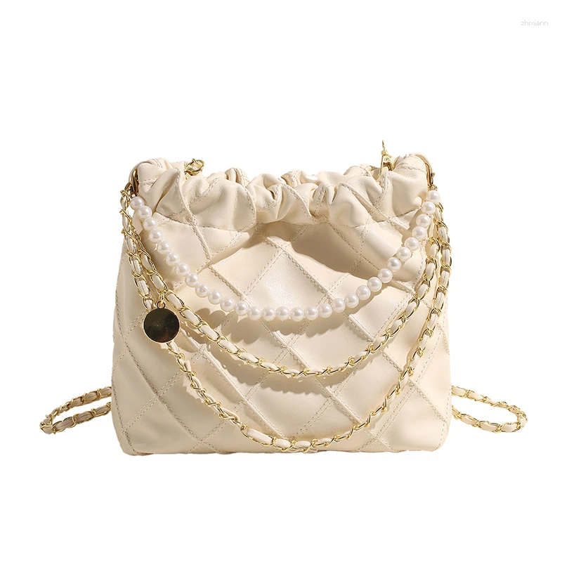 Shoulder Bags Pearl Chain Women's Handbag Leather Bag Fashion Brand Shopping Crossbody Casual Tote Messenger 68b0