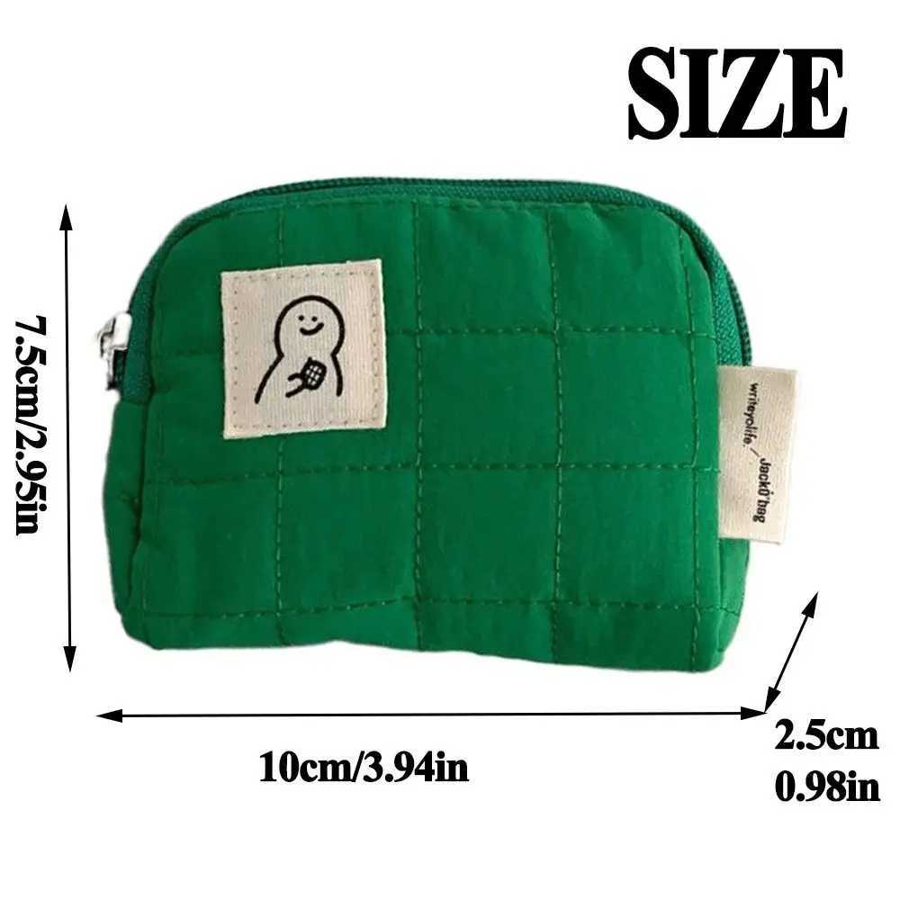 Cute Mini Makeup Bag Zipper Solid Korean Storage Bag Handbag Portable Womens Clutch Bag Travel Supplies M240930