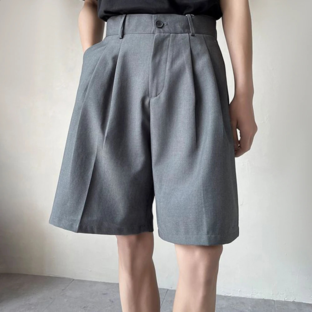 Mens fashion UK set shorts summer loose wide leg Y2k shorts fashion dress casual one-fifth pants mens clothing 240929