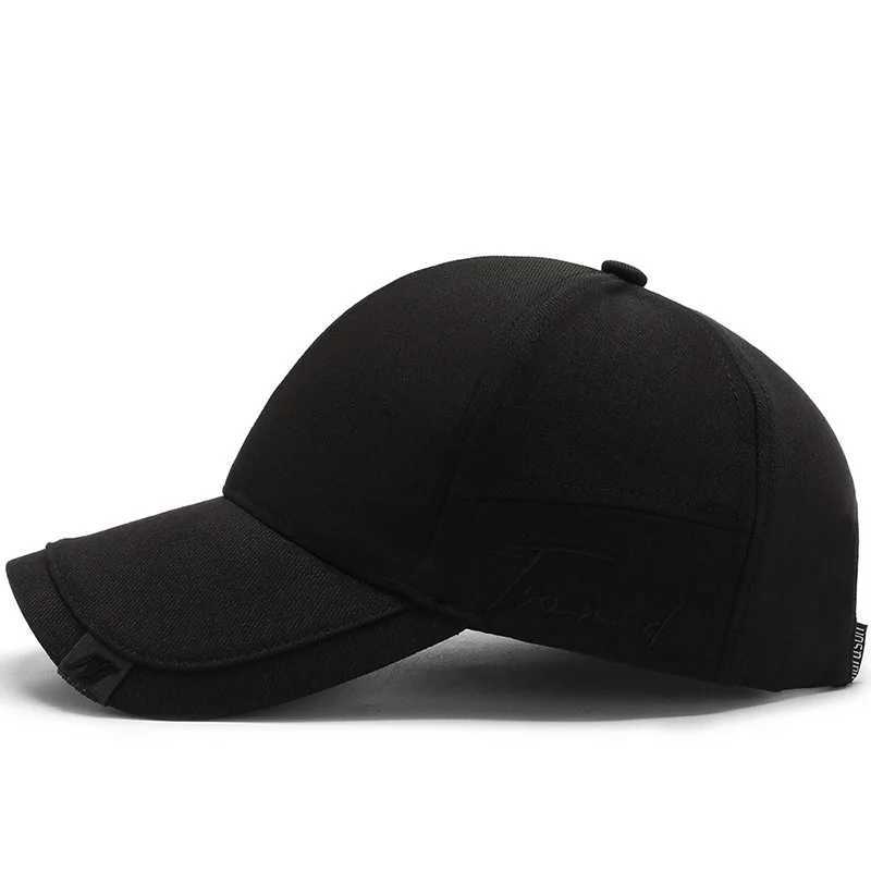 High quality mens pure cotton baseball cap luxury fashion black outdoor sports leather cap bone sunglasses glasses truck cap KpopXJ250325