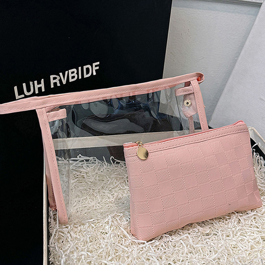 Cosmetics Storage Bag The Tote Bag Pvc Transparent Cosmetic Bag Ins Style Travel Portable Waterproof Handheld Wash Bag Skin Care