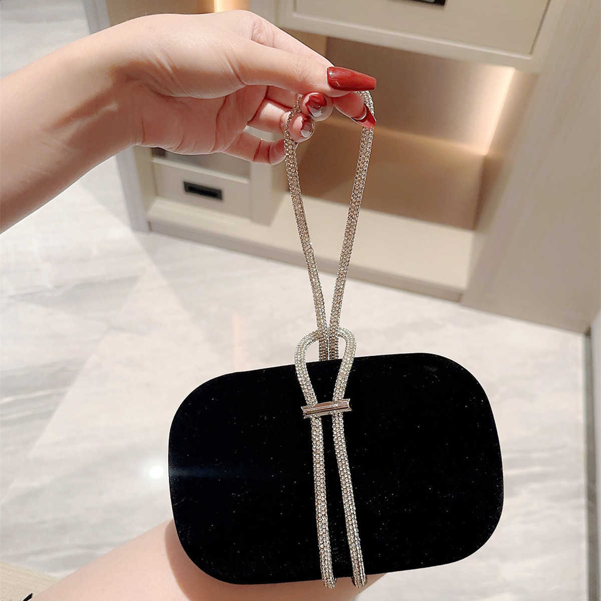 Clutch Bag Dinner Bag High-end Rhinestone Decorative Chain Designer Bag Banquet Handbag Bag With Formal Dress Evening 240920