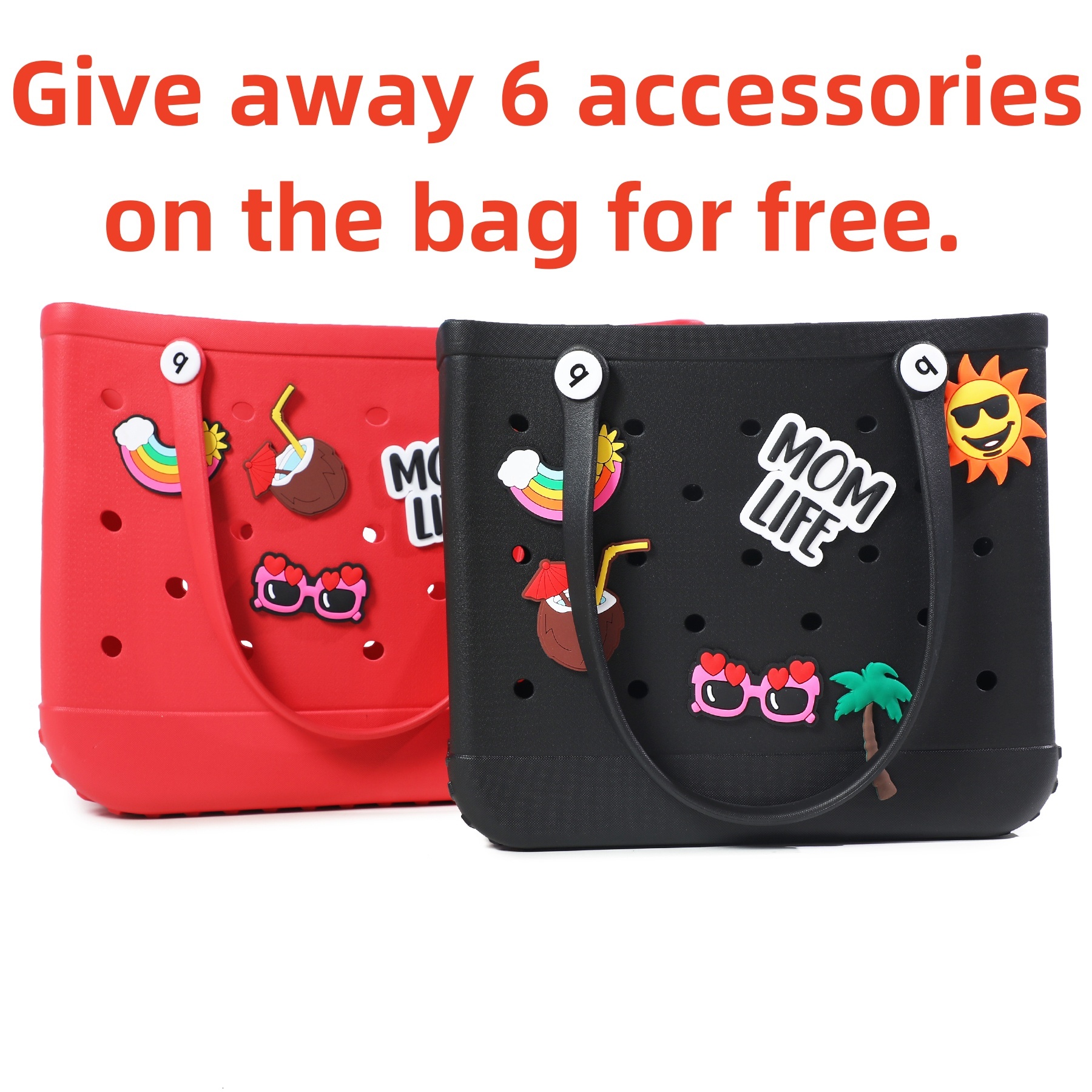 Boggs XL Rubber Waterproof Travel For Women Washable Tote Bag Handbag For Sports Beach Market Pool