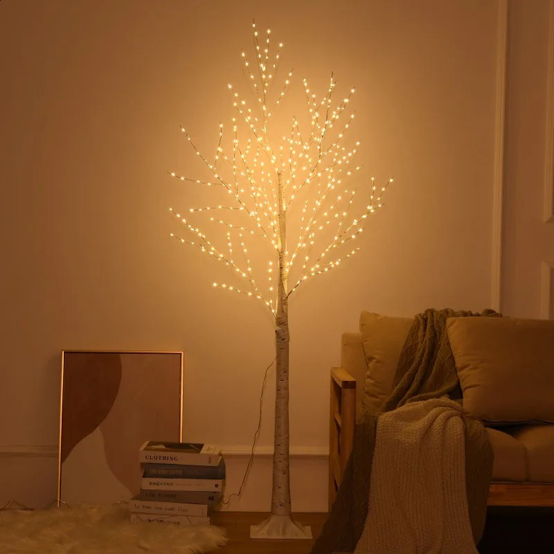 LED Birch Bedroom Light for Landscape Lighting Decoration Home Room Years and Christmas Gift 240929