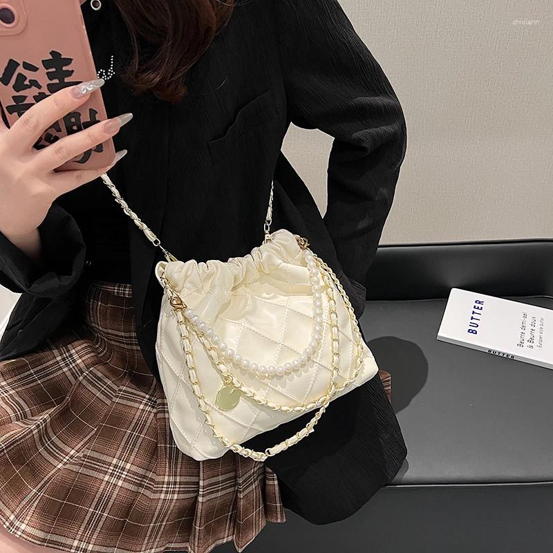 Shoulder Bags Pearl Chain Women's Handbag Leather Bag Fashion Brand Shopping Crossbody Casual Tote Messenger 68b0