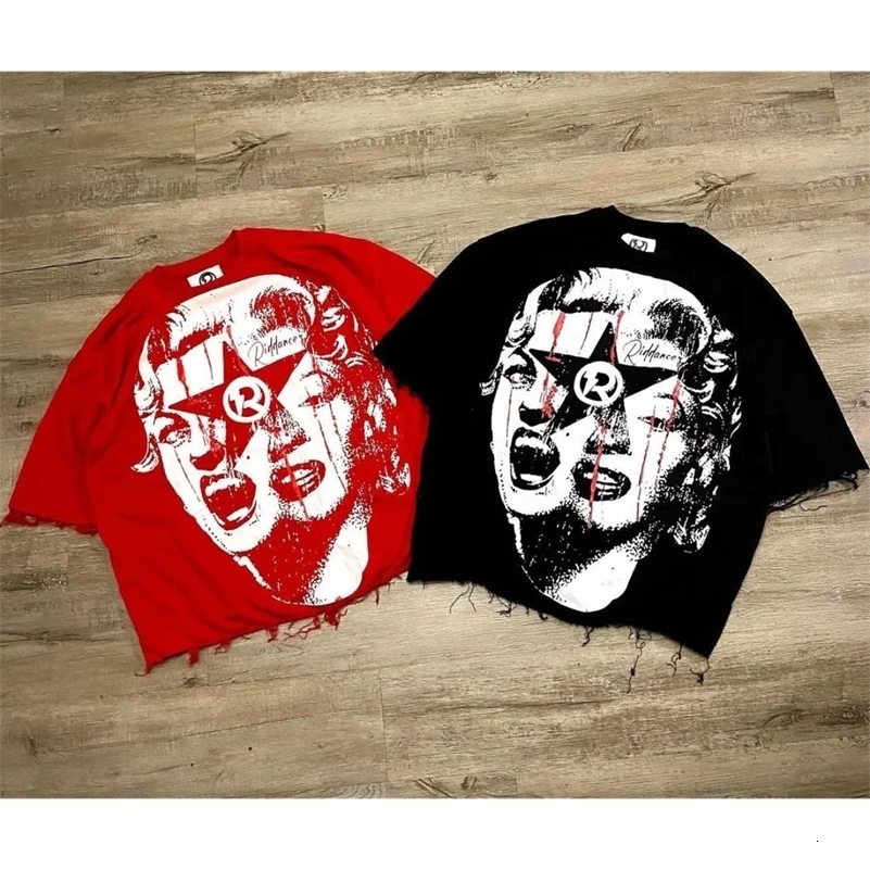 Hip Hop Y2k Tops Oversized Printed Graphic T Shirts Harajuku Gothic Men and Women Summer T-Shirt Casual Streetwear Clothes 240929