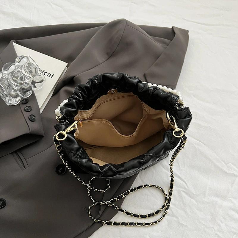Shoulder Bags Pearl Chain Women's Handbag Leather Bag Fashion Brand Shopping Crossbody Casual Tote Messenger 68b0