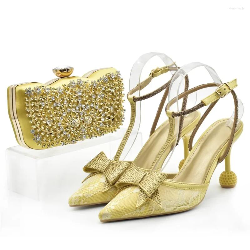 Dress Shoes Arrival Shoe With Matching Bag Set Women's Pumps And Handbag For Wedding Party Prom Evening Combo