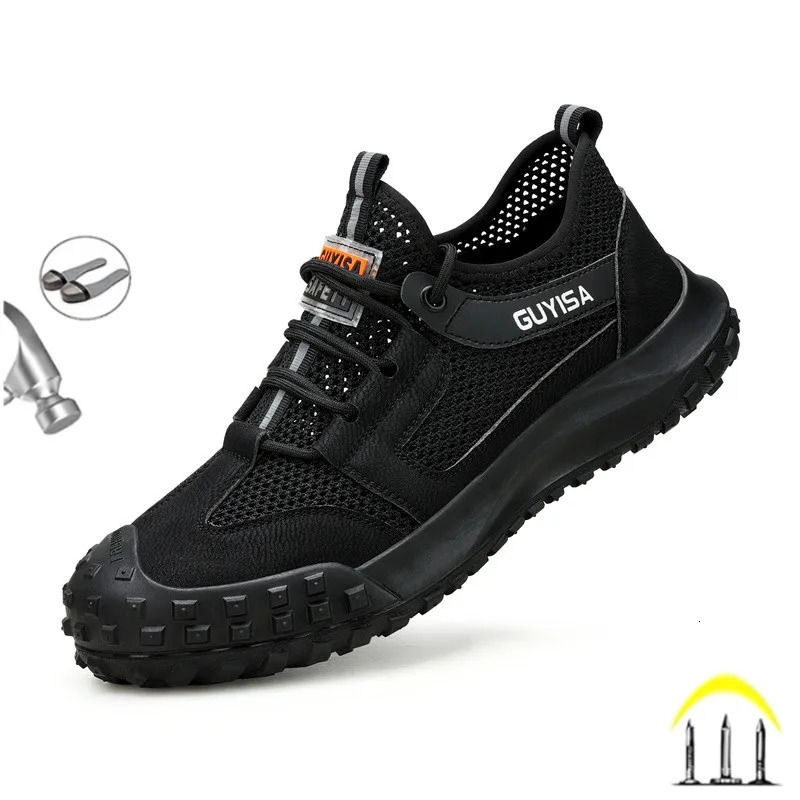 Sneakers Steel Toe Men Safety Puncture-Proof Work Shoes Indestructible Male Footwear Security Boots 240924
