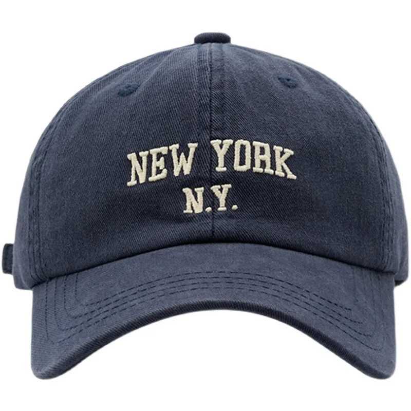 Fashion NEW YORK Letter Cap for Women Mens Baseball Cap Sports Sun Hat Kpop Soft Snapback Retro Hip-Hop Cotton HatsX240930