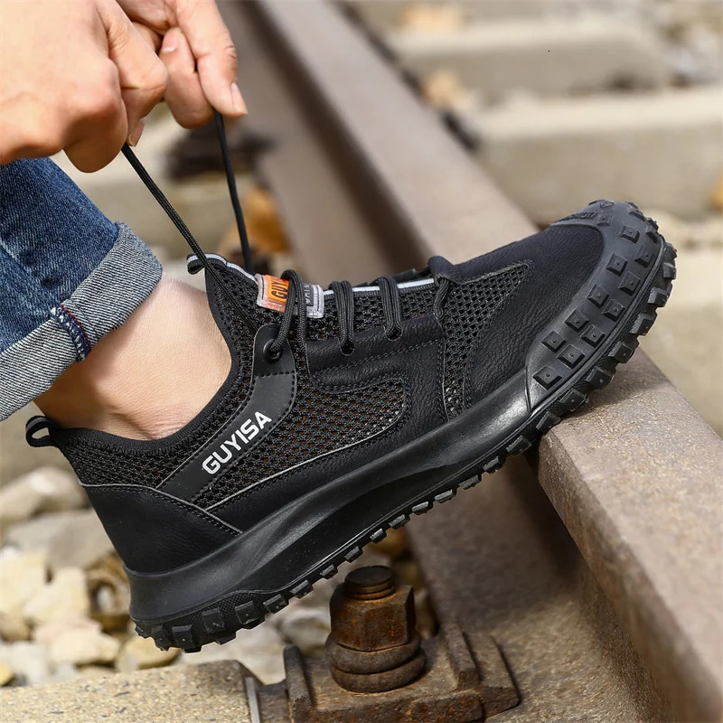 Sneakers Steel Toe Men Safety Puncture-Proof Work Shoes Indestructible Male Footwear Security Boots 240924