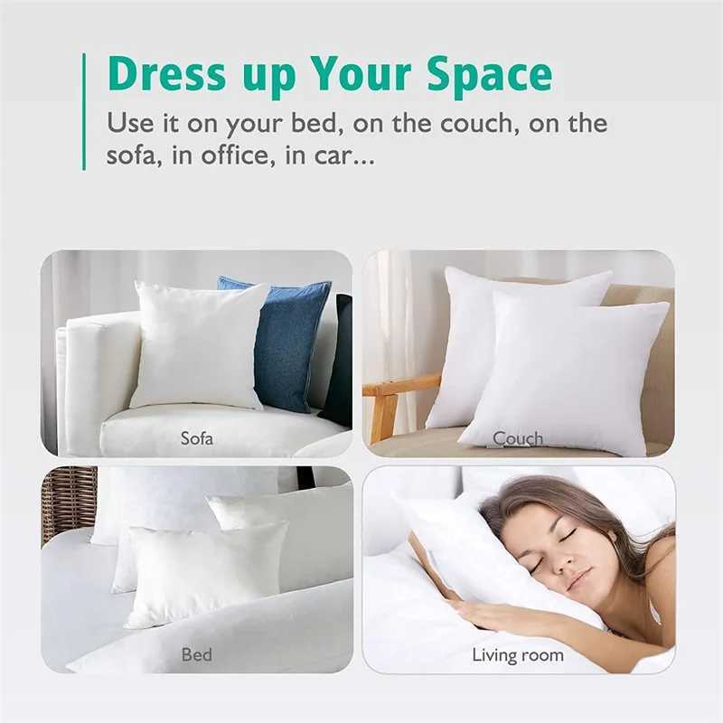 Luxury white soft cushion core with natural goose feather and down filling soft headrest customized size hotel home decoration pillow Y240930