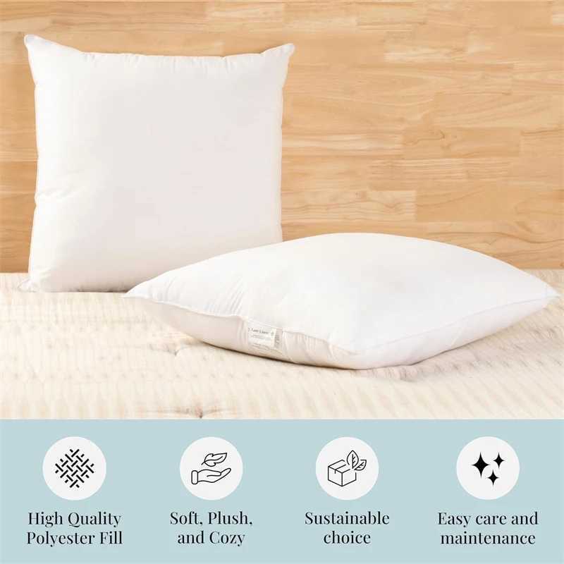 Luxury white soft cushion core with natural goose feather and down filling soft headrest customized size hotel home decoration pillow Y240930