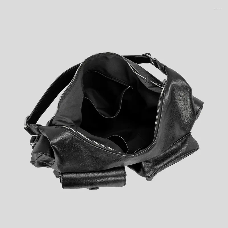 Bag Motorcycle Large Capacity Bolsos Mujer Multi-pockets Underarm Shoulder Bags Square Zipper Sac Femme Cool Style Bolsas b589 4