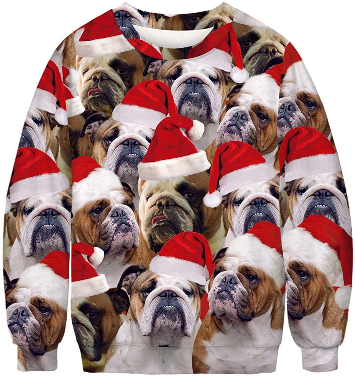 Halloween Animal Cat Meow Star 3D Digital Full Color Printed Men's Long Sleeve Pullover Sweater