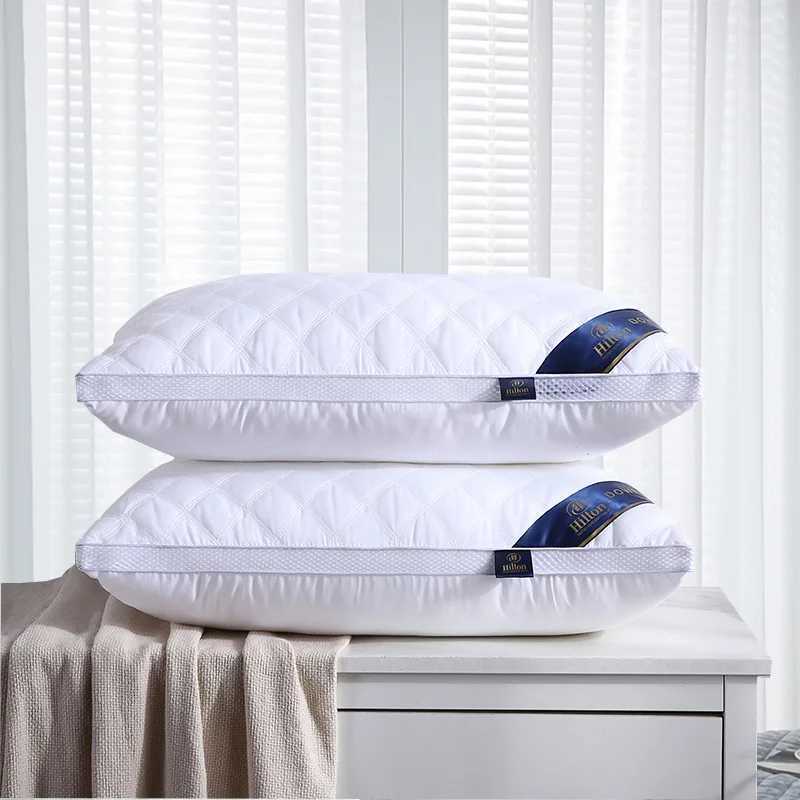 100% pure cotton pillows hotel pillows bedroom pillows sleeping pillows medium high pillows frosted thick covers cleaning machine Y240930